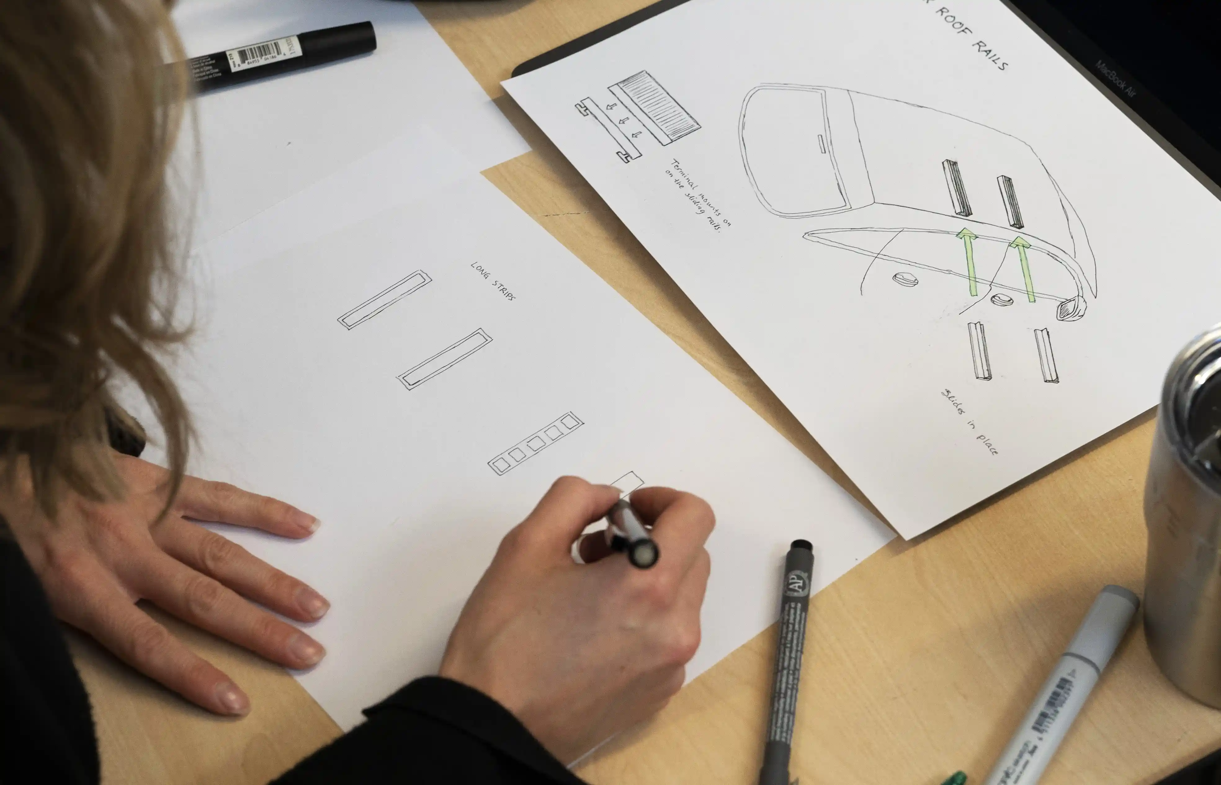 Exploded view of adapter